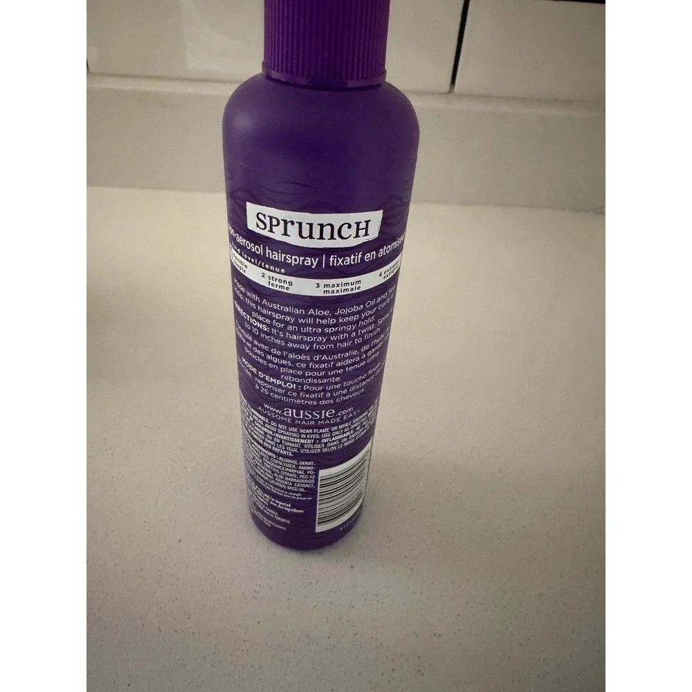 Aussie Sprunch Hair Spray 8.5oz Strong Hold 24Hr Curl Lock Original Formula
